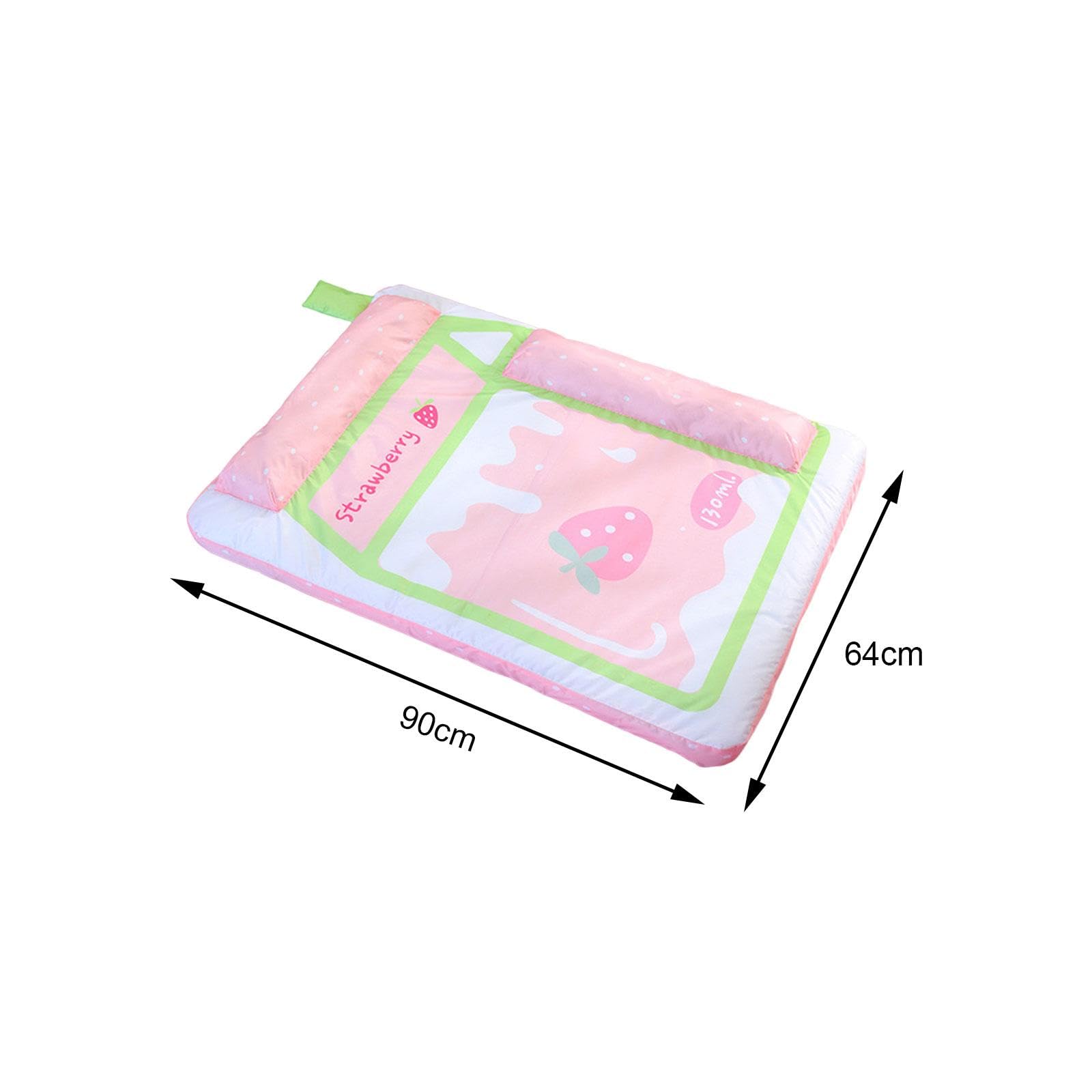 Colchón de refrigeración para perro, manta refrescante para mascotas con 2 almohadas, almohadilla para dormir, cómoda manta de cojín para perro, color azul, 90 x 64 cm