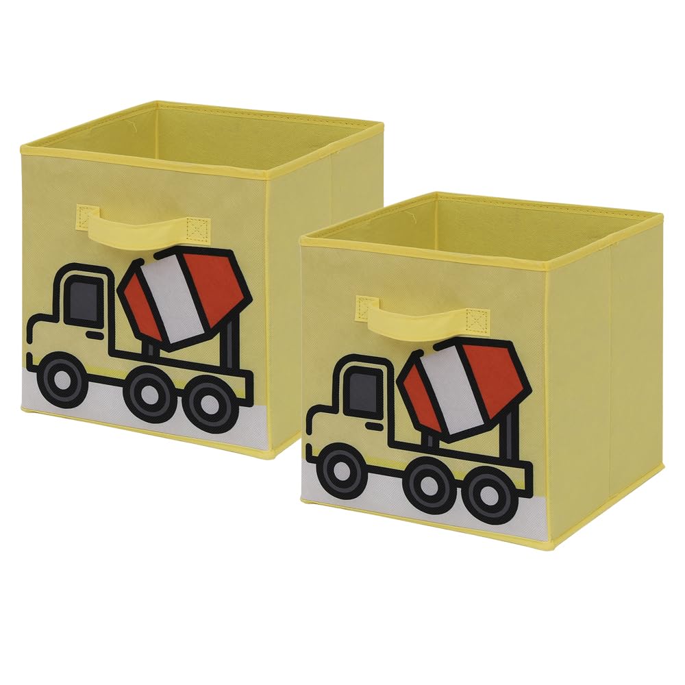Foldable Storage Cubes Boxes Pack of 10 with Handle for Home Organization, Fabric Wardrobe Storage Box Organizer Basket Bins for Clothes Toys Towels, Collapsible&Durable Dark Blue 33x38x33cm — view 45