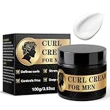 Curling Cream - Curl Cream for Men, Controls Frizz, Defines Curls, Smooths & Hydrates Curly and Wavy...