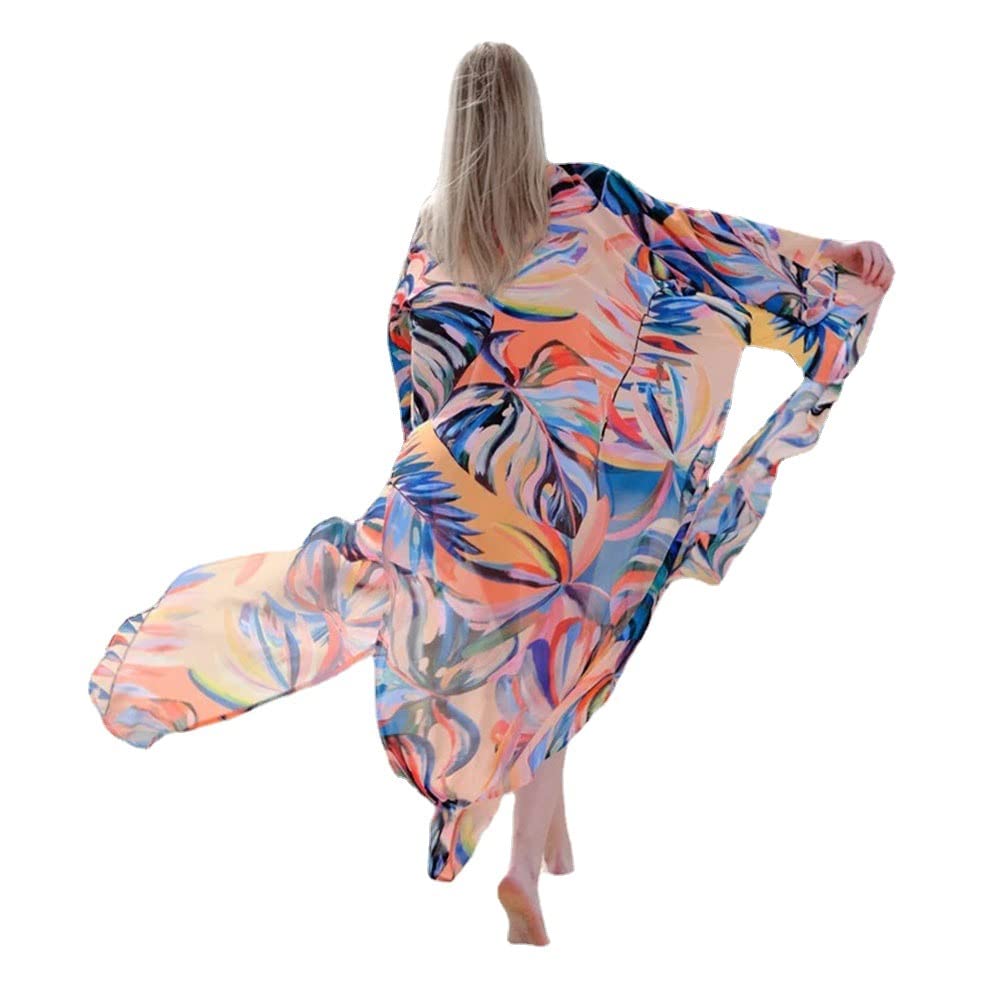 DNLKWGO Bikini para mujer, vestido casual de playa, kimono para playa, protector solar, Varios colores, Medium