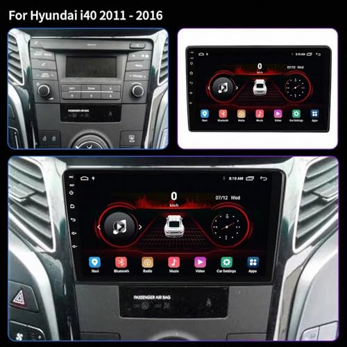 Radio coche 2 DIN para Hyundai i40 (2011-2019) con pantalla Incell tactil, Bluetooth y 32GB 2