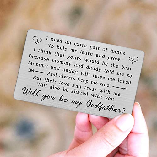 Godfather Gifts From Godchild, Godfather Proposal Gifts Card For Men, Godparents Proposal Gift, Will You Be My Godfather Wallet Card, New Godfather Announcement Present，Birthday Fathers Day #TOP5