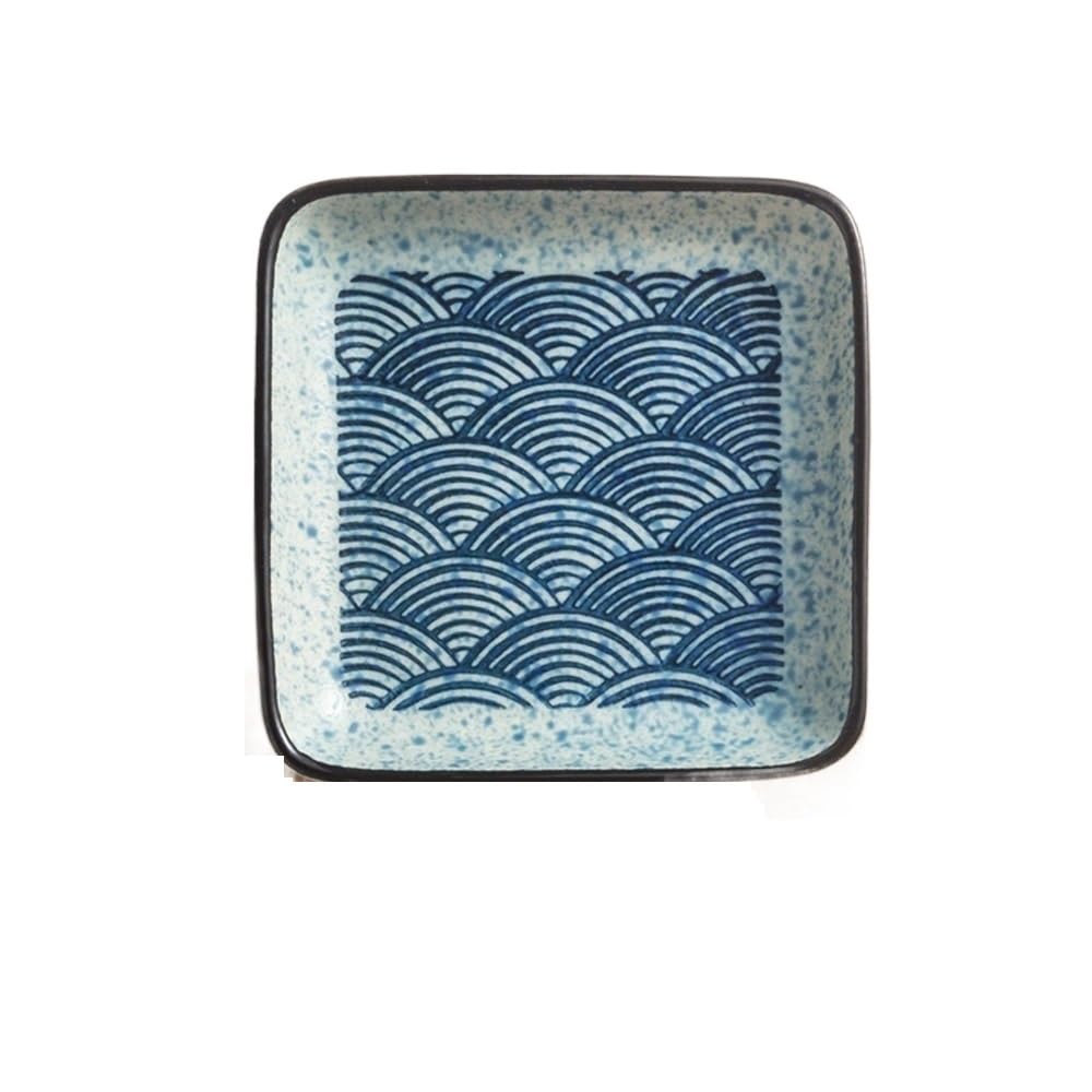 GFHTRELY Dinner Tray Small Dish Ceramic Small Plate Dish Dinner Plate Sushi Dessert Plate Japanese Snack Plate Tableware Dinner Plate(B)