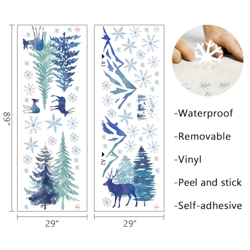Adhesivos de pared Winter Wonderland Mfault 35x12 pulgadas miniatura 2