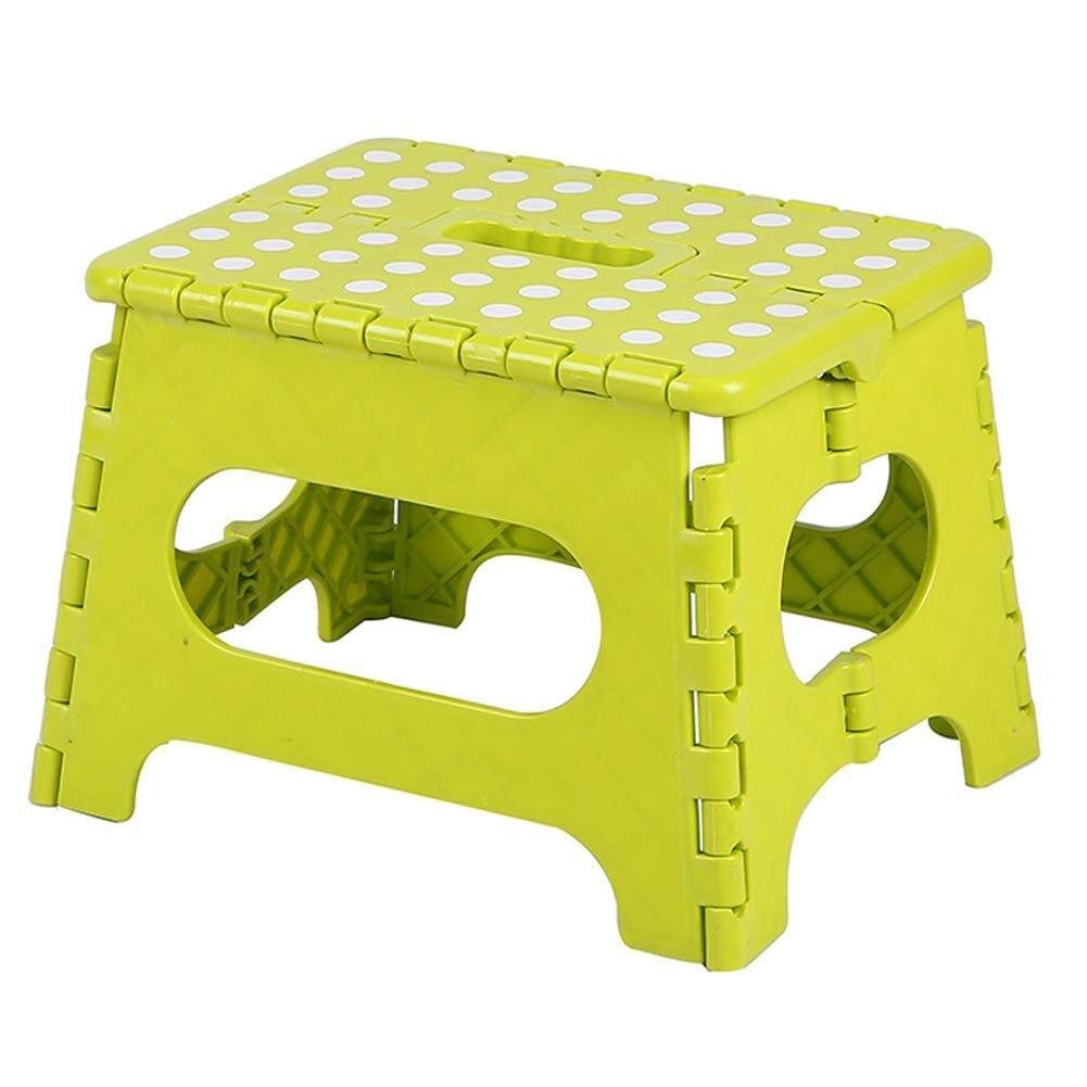 CS-LYY Folding Step Stool Lightweight Plastic Step Stool Non Slip for Kitchen Bathroom Bedroom HVR88 (Color : Green) camp chair set