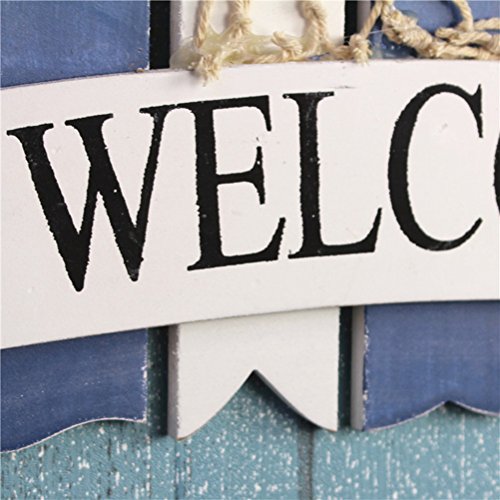 WINOMO Wooden Hanging Wall Decor Mediterranean Style Nautical Beach Theme Cafe Decoration - Image 7