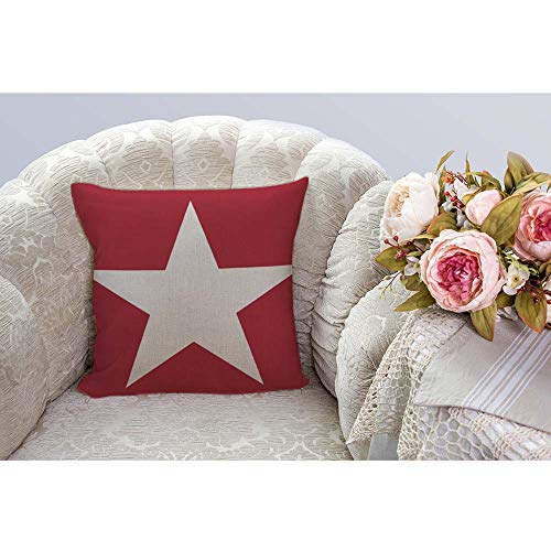 HGOD-DESIGNS-Red-Star-Throw-Pillow-CoverAbstract-USA-Star-Design-on-The-Rose-Background-Burlap-Pillow-Cases-Decorative-for-Women-Couch-Sofa-Bedroom-Living-Room-18×18-Inch HGOD DESIGNS Red Star Throw Pillow CoverAbstract USA Star Design on The Rose Background Burlap Pillow Cases Decorative for Women Couch Sofa Bedroom Living Room 18×18 Inch