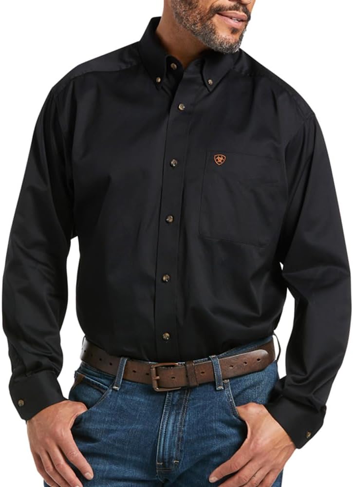 ARIATMen's Solid Twill Shirt-dotd