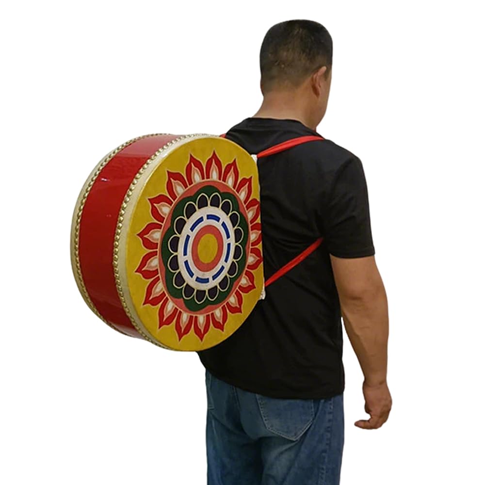 Tamburo Tibetano A Forma Di D, Strumento A Percussione Utilizzato Negli Spettacoli Dei Festival, Con Un Suono Forte E Chiaro,46CM