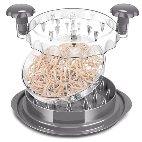 Image of Chicken Shredder, Professional Meat Shredder Tool, Effortless Kitchen Experience, Transparent Lid, Non-Slip Design