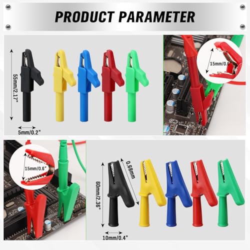 Image of SWANLAKE 43-Piece Back Probe Kit, 30A Multi-Angle Test Probe, 4mm Banana Plug to Copper Alligator Clips, U-Shaped Connectors, Automotive Electrical Circuit Diagnosis Car Repairing Tools