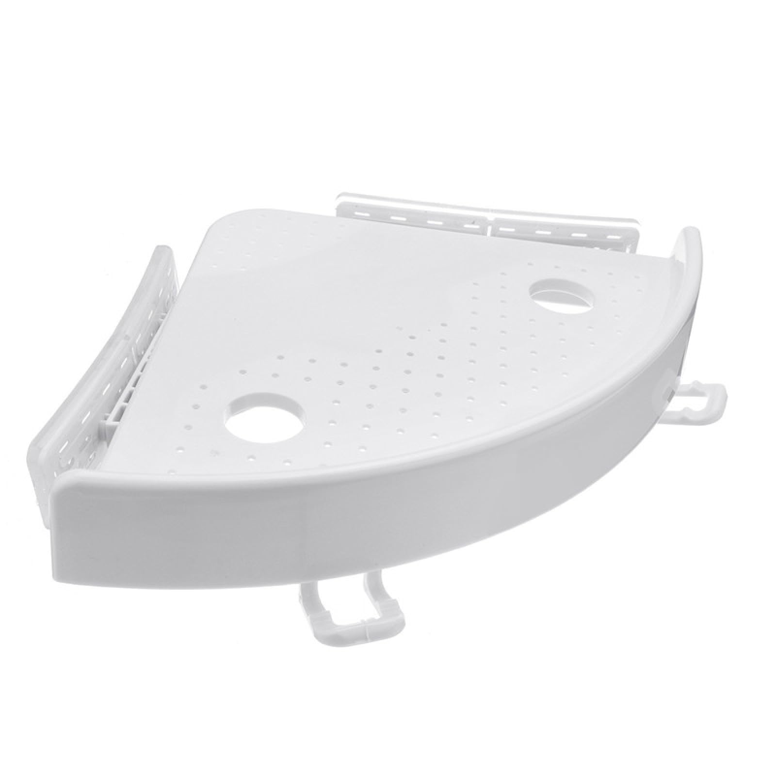 TopHomer Self Adhesive Hanger Shampoo Holder Double Suckers Shower Corner Shelf Storage for Tiled Walls 25cmx34 5cmx6cm Decor