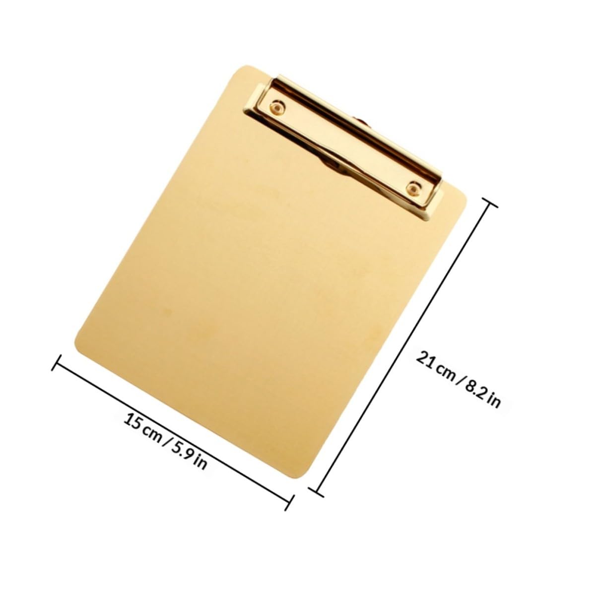 2 Stück A5 Wiederverwendbare Büro Klemmbretter aus Edelstahl in Gold mit Clips Verschleißfest zur Dokumentenorganisation im Büro