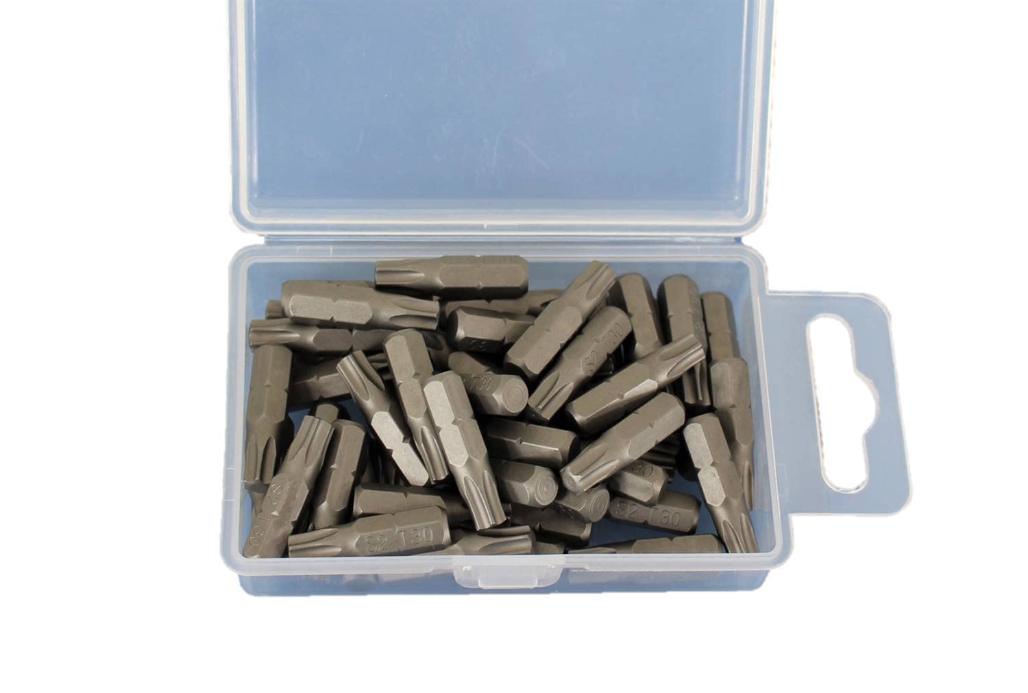 TMAX 50 pc T30 Torx Star 6 Point T-30 Screwdriver Impact Ready 1 Inch Length Insert Bits Hex Shank with Quick Release Slot