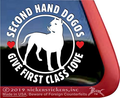 Adhesivo de vinilo para ventana de perro argentino de segunda mano Dogos Give First Class Love