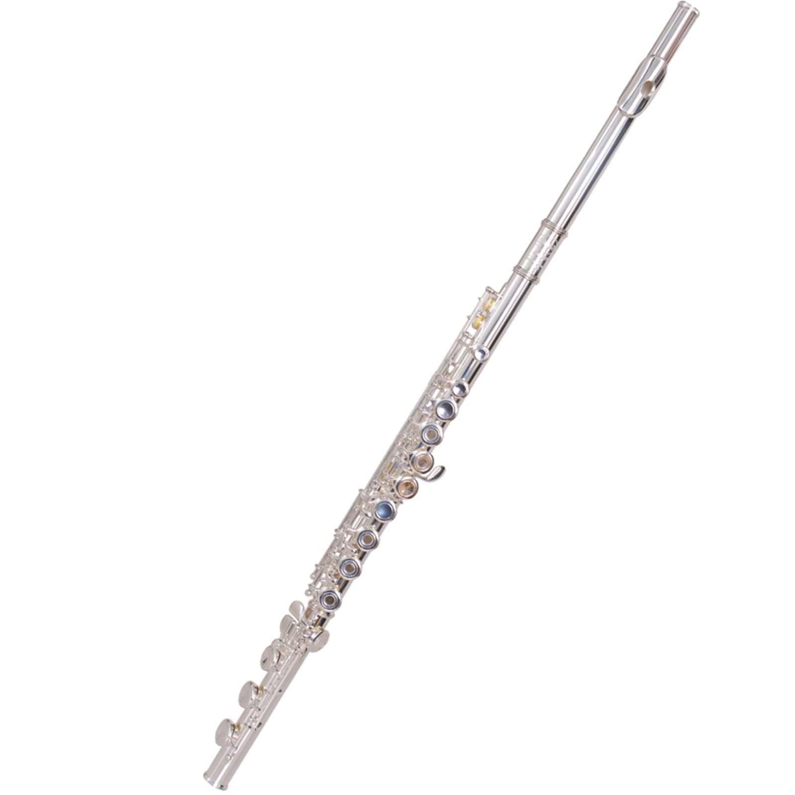 Flûte Performance Professionnelle Flûte À 1617 Trous Trou Ouvert Et Fermé Instrument À Double Usage Clé C Cuivre Blanc Plaqué Argent Pour Débutants(A16)