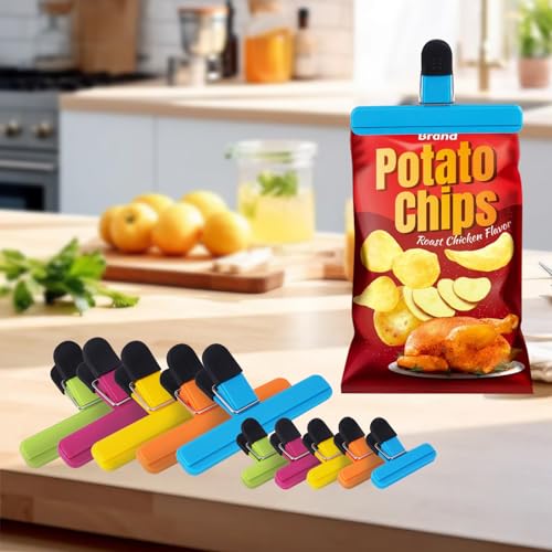 Image of 10 Pack Chip Clips Bag Clips Food Clips, Snack Clips Bag Clips for Chips and Other Food Bags, Kitchen Clips for Food Storage(5 x L, 5 x S)
