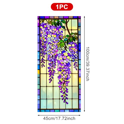 Película de privacidad para ventana BlissYard Wisteria 17.7x39.3 pulg miniatura 3
