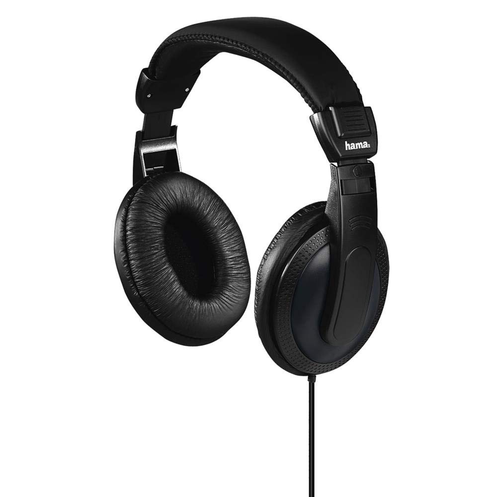 Hama Cuffie per TV via cavo, cavo lungo 6 m, controllo del volume, nero