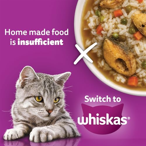 Image of Whiskas Adult (1+ Years) Dry Cat Food, Catla Fish Flavour, 450 g, Powered with 40 Essential Nutrients, Complete & Balanced Nutrition for Adult Cats