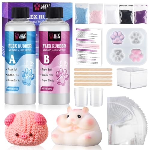 Let's Resin Flüssigsilikon Squishy Making Kit, 460g Superweiches...
