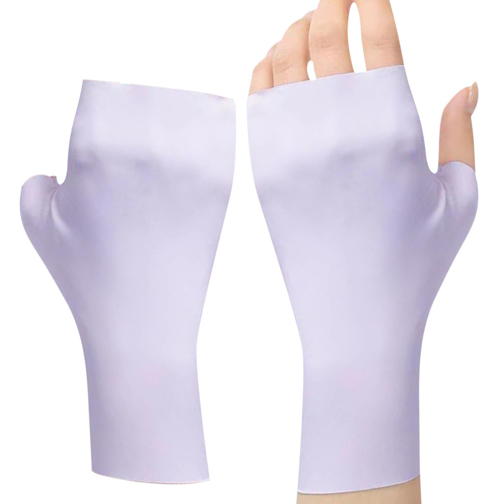 Genérico Guantes sin dedos con protector solar | Guantes de ciclismo de verano |Mitones de protección solar UV, medio dedo para mujeres y hombres, transpirables