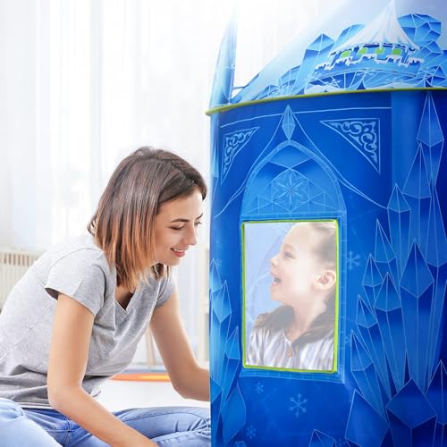 image for Hamdol Princess Play Tent, Frozen Toy for Girls, Ice Castle Kids Tent 