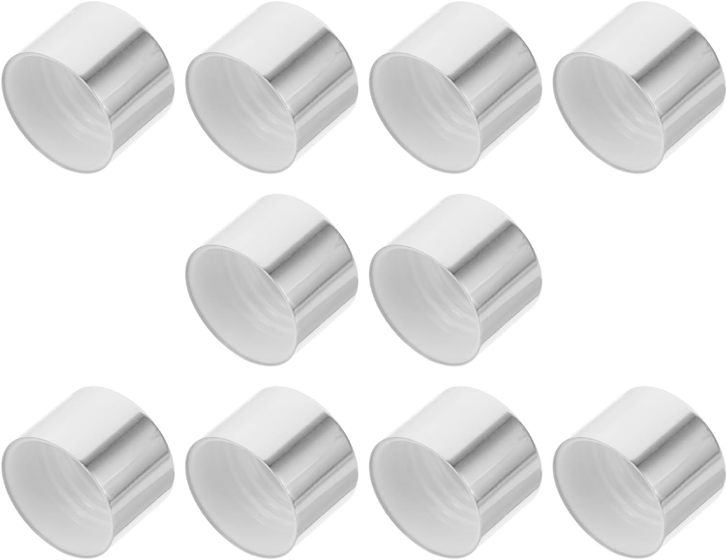 10Pcs Reed Diffuser Bottle Caps 24-Thread Silver Glass Aromatherapy Diffuser Lids Replacement Suitable for Home Office Car Use