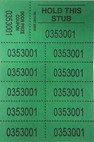 Billetes de subasta número 10, perfectos para rifas y galas benéficas