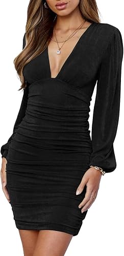 IHOT Wedding Guest Dresses for Women 2025 Sexy Deep V Neck B