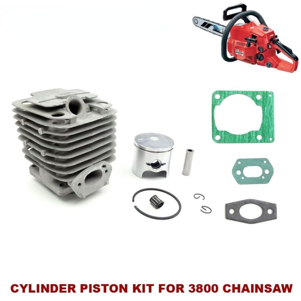 Kit guarnizioni pistone cilindro da 39 mm compatibile con motosega ZENOAH G3800 e cinese 38CC 3800