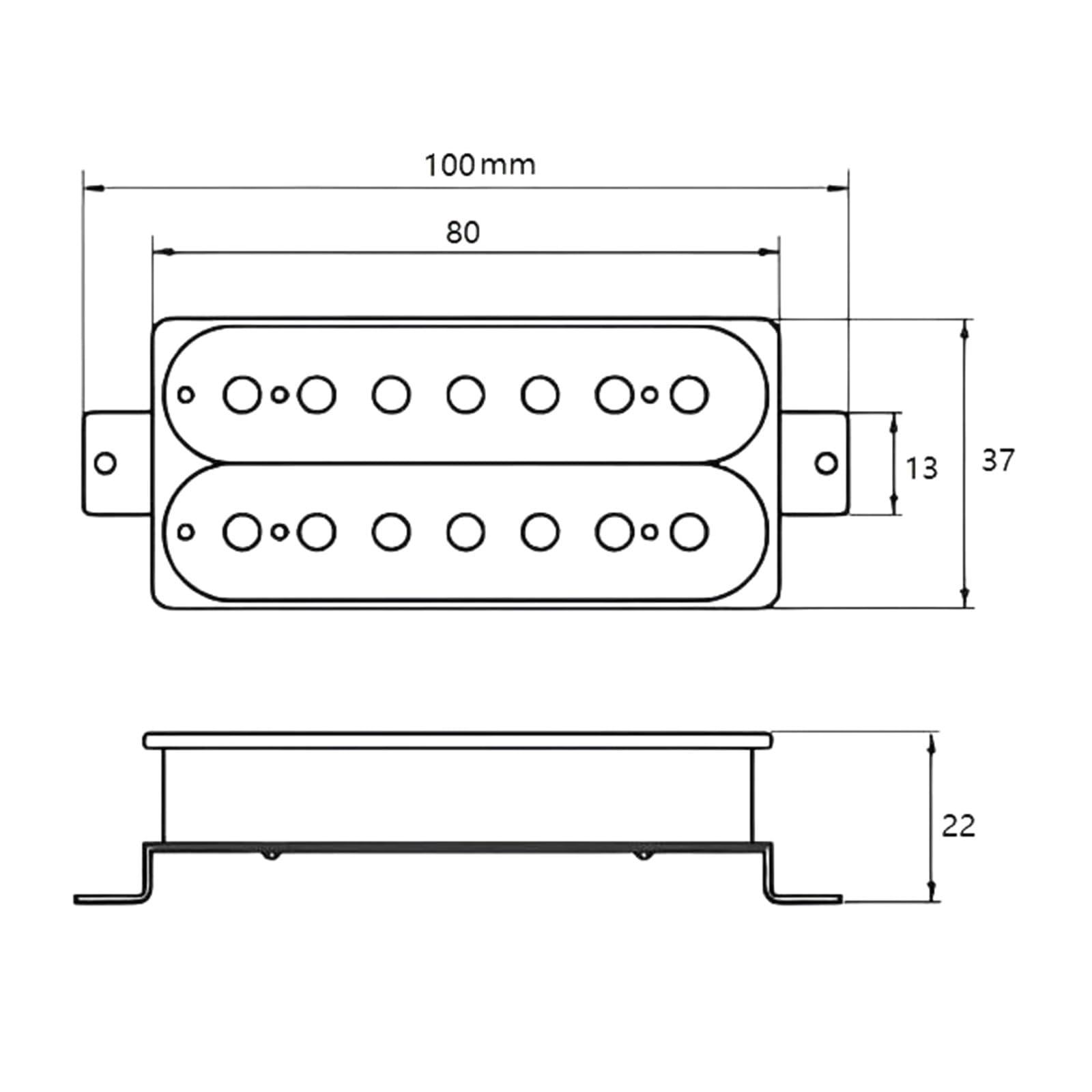 Pickup Per Chitarra Elettrica Pickup Per Chitarra Humbucker | Pickup per chitarra Humbucking con magnete in ceramica Donlis a 7 corde(1 piece Bridge)