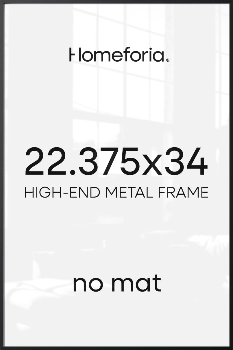 Homeforia 22.375x34 Black Puzzle Poster Frame