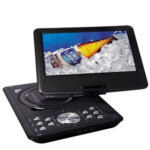 New Update Buyee 7-Inch Swivel Screen Handheld Portable DVD Player Remote Car Adapter DVD VCD Cd Sd Mp3 Mp4 USB TV Game in Car Car Adapter
