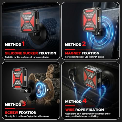 Image of 2026 NewGen π-ππ-π Wireless Trailer Lights, 110 Adjustable Wireless LED Trailer Lights Magnetic, Rechargeable 10H of Use 165FT Ultra-Long Range Tail Light Lenses for Trucks RV Camper Boat Caravan