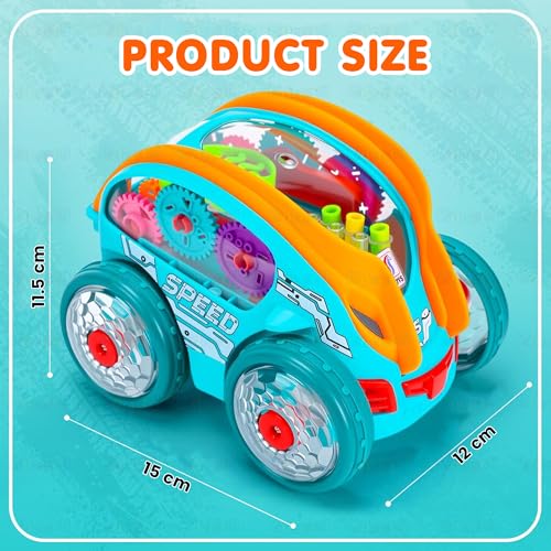 Image of Kidology 360 Rotating Stunt Car Toy with Music & LED Lights | Automatic Bump & Go Flip Race Car with Spinning Action | Battery Operated Sensory Vehicle Toy for Boys & Girls Ages 3+ Gift for Birthday