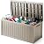 Yardgrace 200 Gallon Deck Boxes Outdoor Waterproof, Outdoor Storage Box with Lockable Lid & UV-Resistant for Patio Furniture, Outdoor Cushions, Garden Tools and Pool Supplies, Light Brown