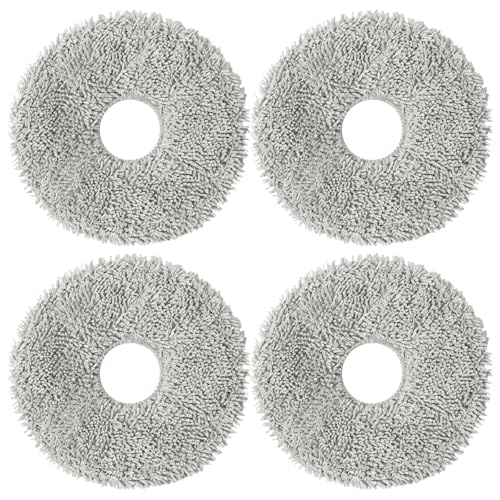 KiimSin Lot de 4 chiffons de rechange en microfibre pour robot iRobot Roomba Plus 405 Combo +, Plus 505 Combo + robot aspirateur