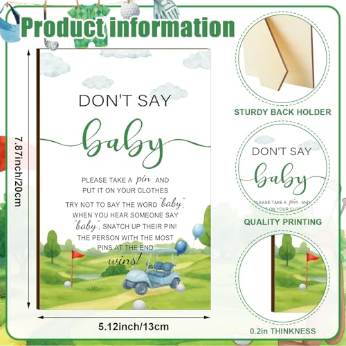 Image of Patelai 321 Pcs Golf Baby Shower Game Decor New to The Club Baby Shower