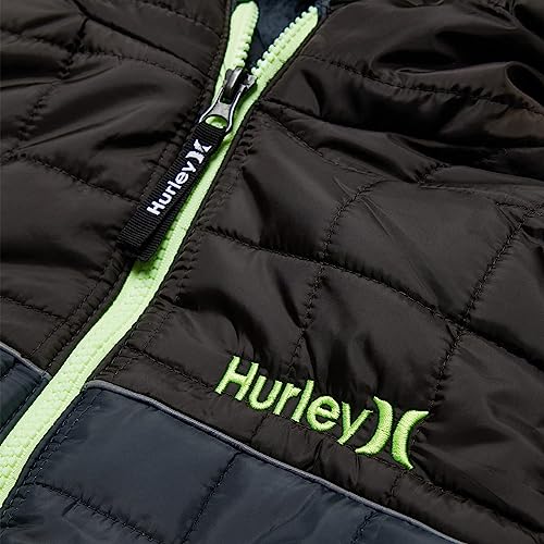 Hurley Boy's Cozy Midweight Puffer Jacket (Big Kids) Anthracite XL (18/20 Big Kid)2