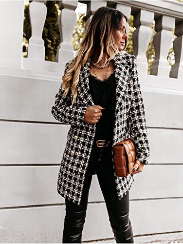 Onsoyours Donna Giacca Blazer Scozzesi Abito
