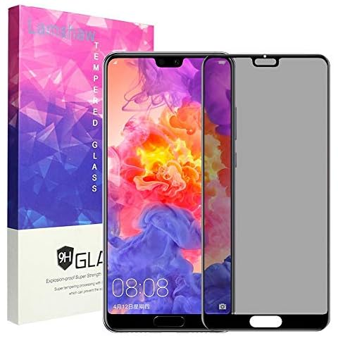 Lvbu Compatible with Huawei P20 Pro Privacy Screen Protector, Anti Spy Anti Peep Full Covergae Privacy Tempered Glass Screen Protector for Huawei P20 Pro (Black) Cover