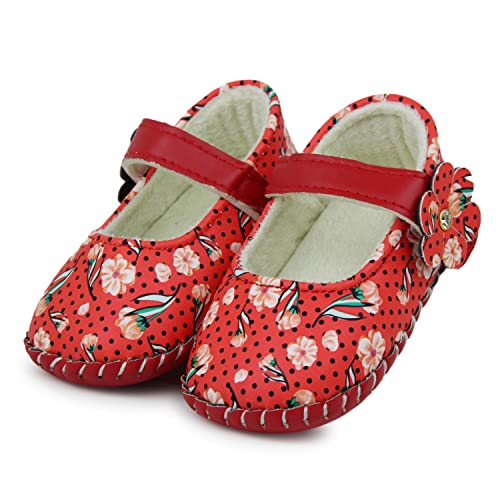 Neska Moda 6 To 12 Months Baby Girls Synthetic Leather/Rexine Floral Sandal Booties (Red) (B09WY3GV9R) Amazon Price History, Amazon Price Tracker