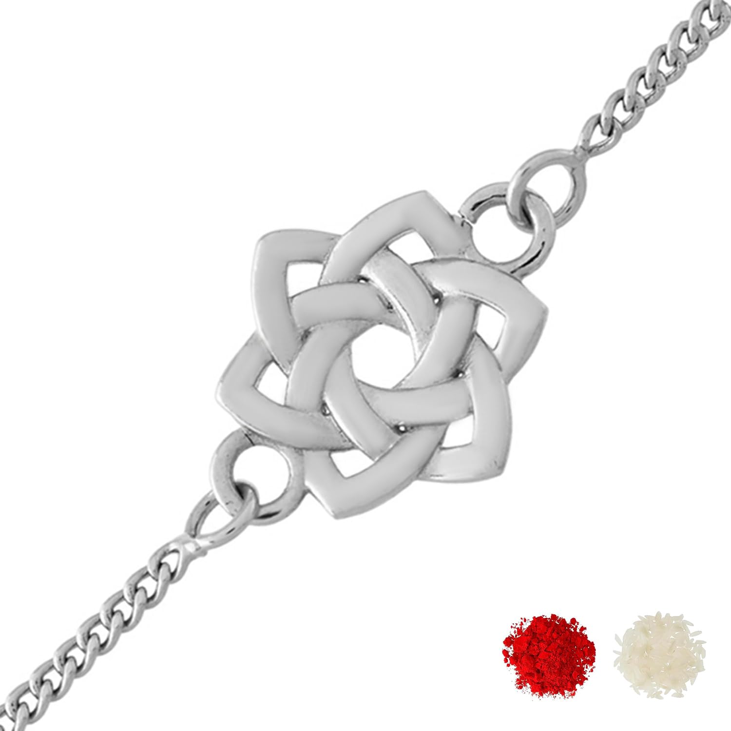 voylla Sterling Silver Knot Rakhi|Pack Of 1|Rakhi For Brother|Raksha Bandhan Special|925 Steling Silver|-picture-42
