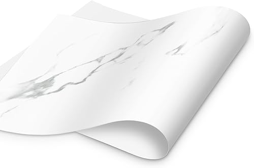 Miniatura 7 de Livelynine 16 azulejos de 24 x 12 pulgadas para despegar y pegar para azulejos de pared de cocina, azulejos de mármol blanco para salpicaduras de