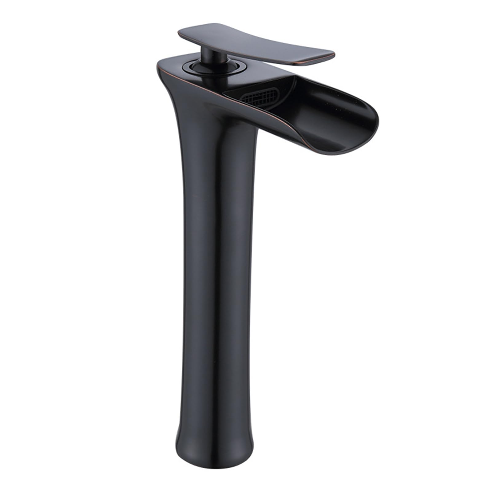 HCFYAUIS Taps for Bathroom Basin Single Handle Waterfall Basin Mixer Tap Single Hole Brass Sink Faucet,Heigu