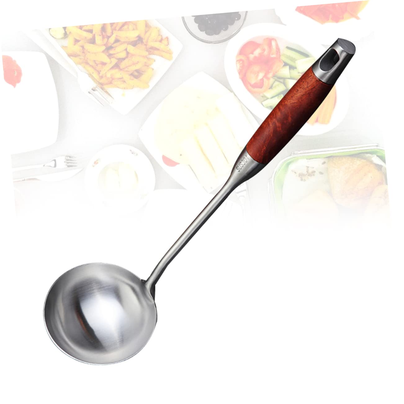 La cuillère Ustensile de cuisine à long manche en cuillère en acier inoxydable