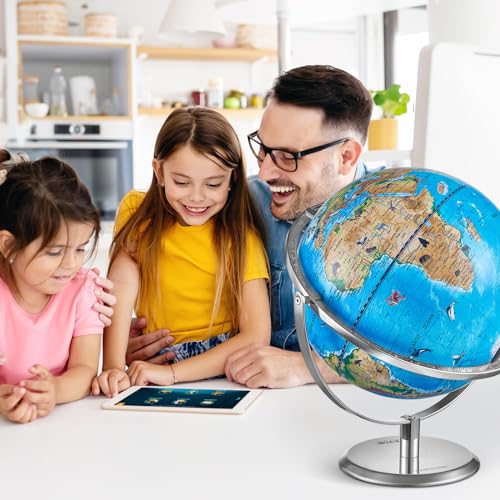 Vevor DQYHDLAPP10YFSL76V9 Educational Globe For Kids, 10 In/254 Mm, Interactive Ar World Globe thumb #7
