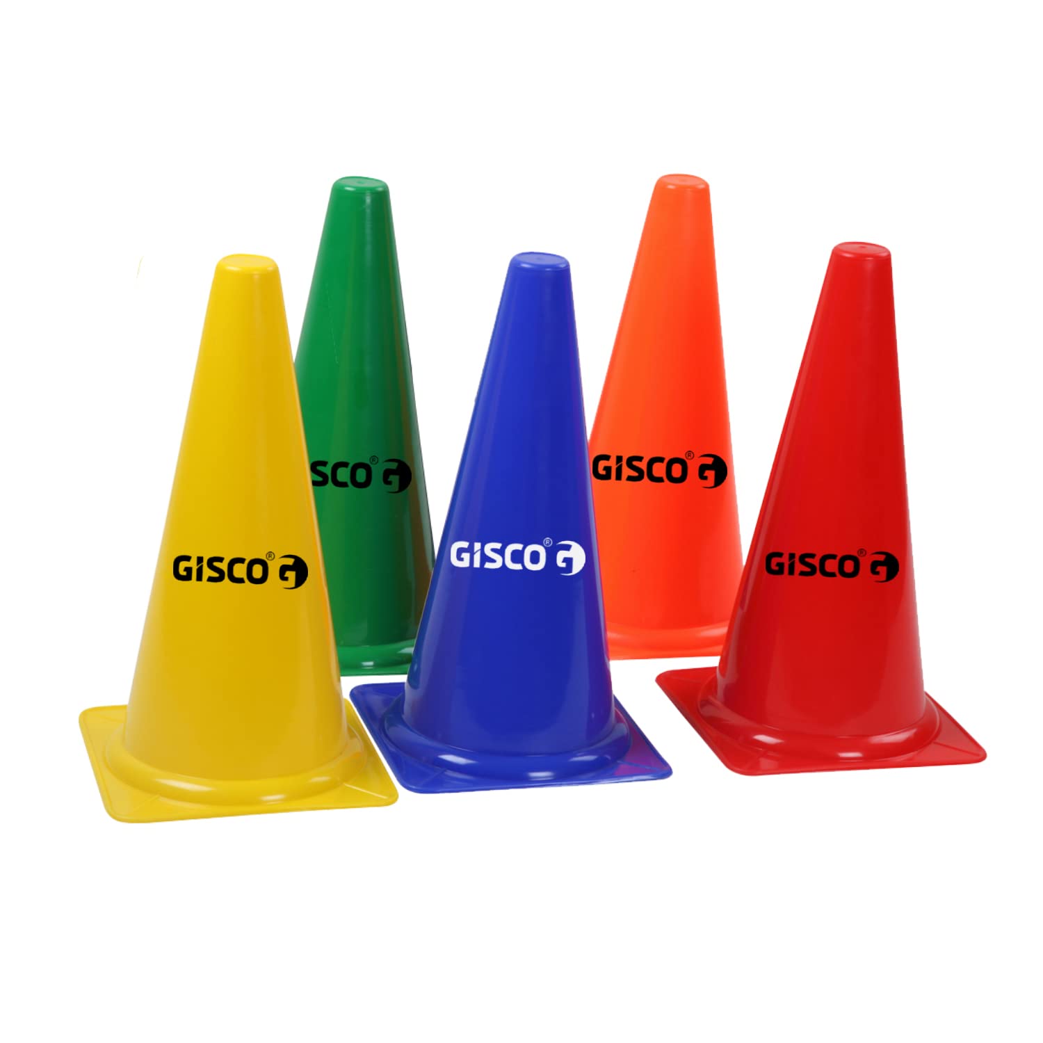 GISCO Marker Cones for Soccer, Cricket, Track and Field,Elementary Marker Cones,Training Space Marker Equipment,Agility Training Cone,Cones for Sports,Football Cones | Multicolor (9 Inch, 18 Pcs) (B0BL7NN33M) Amazon Price History, Amazon Price Tracker