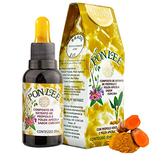 Própolis Verde com Cúrcuma e Pólen 30 ml - Pon Lee (Própolis com Cúrcuma)